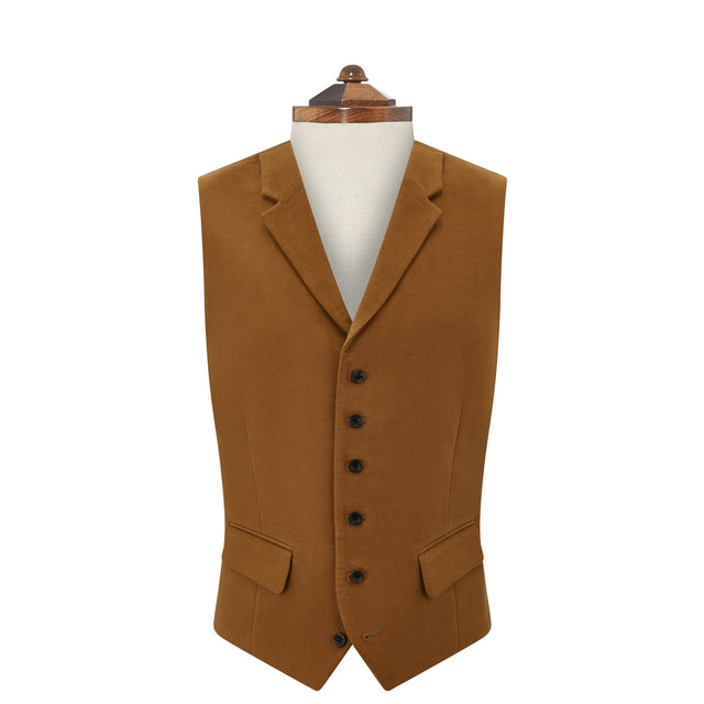 Hadley Camel Moleskin Waistcoat
