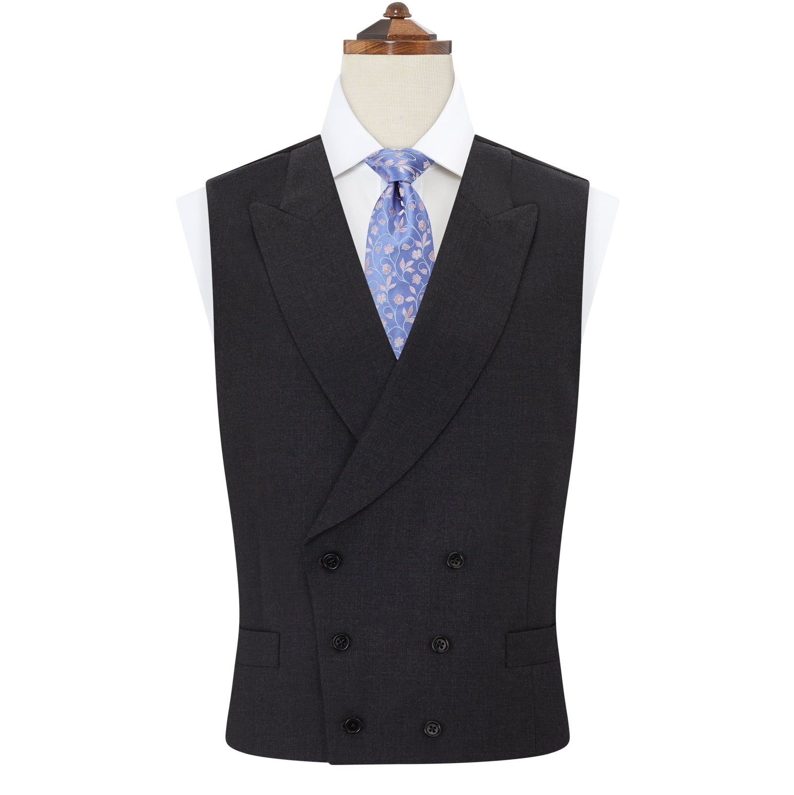 Hayward Charcoal Wool Cashmere Waistcoat
