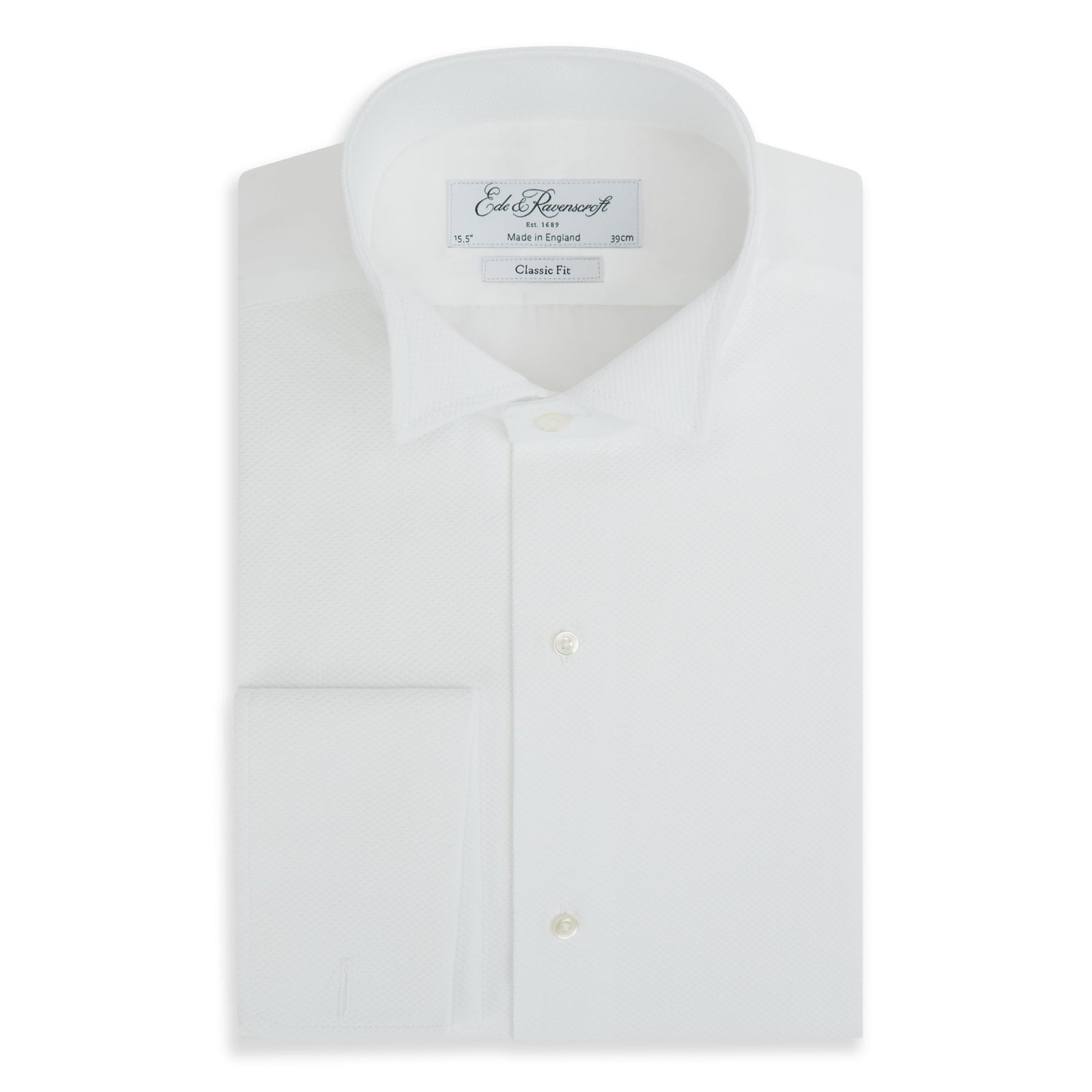 Dryden White Marcella wing collar shirt