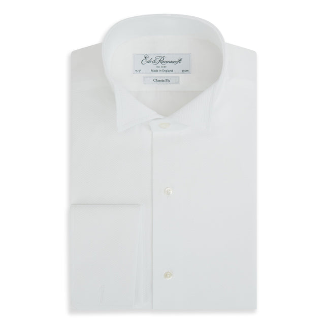 Dryden White Marcella wing collar shirt