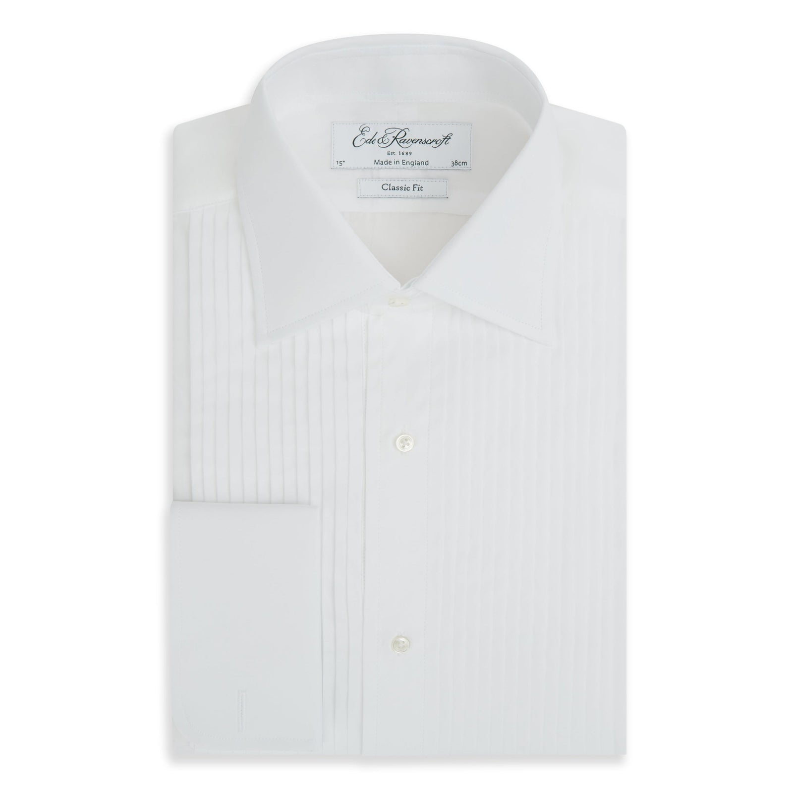 Dempsey White Pleated Dress Shirt
