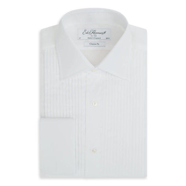 Dempsey White Pleated Dress Shirt
