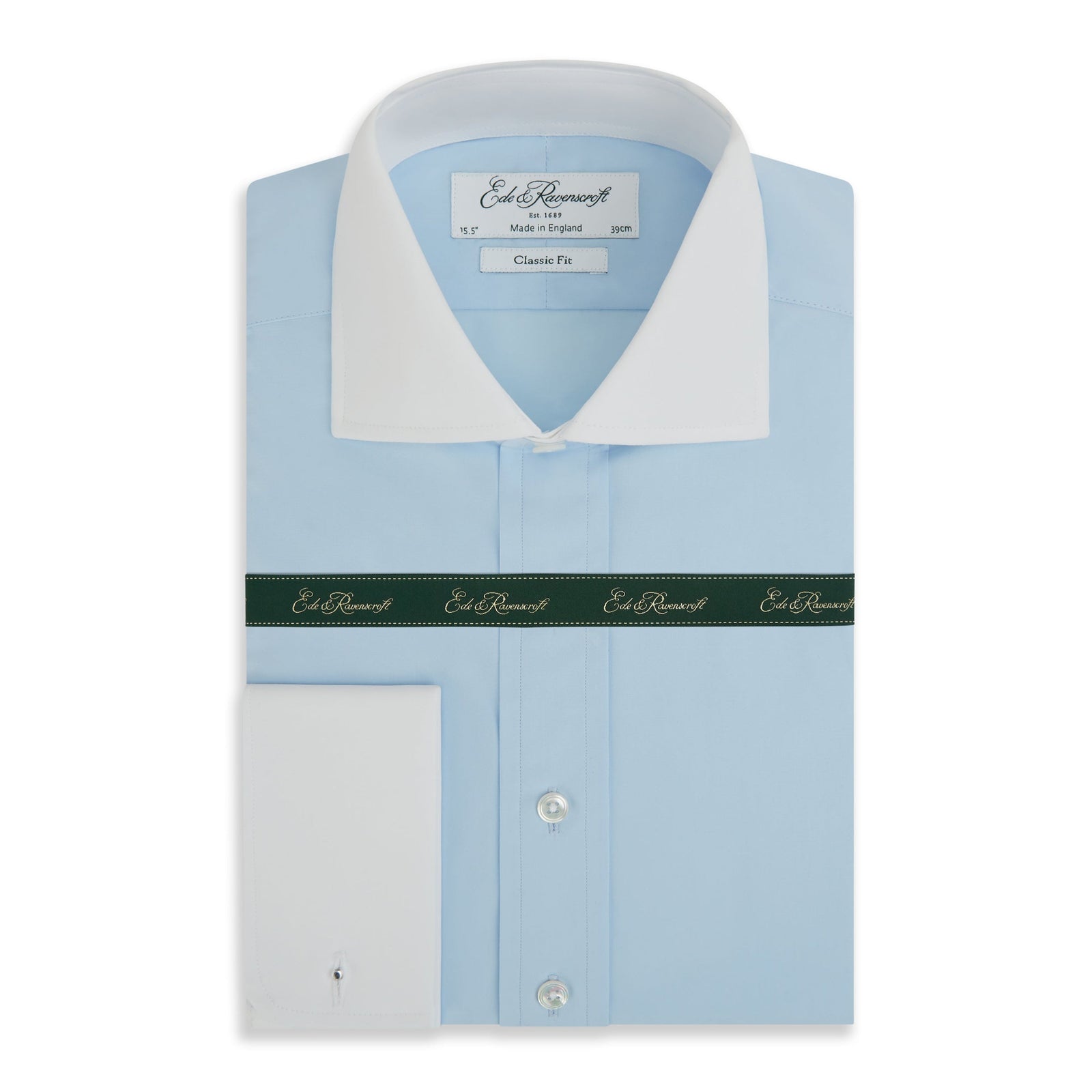 Ashburn Light Blue Poplin Cotton Shirt