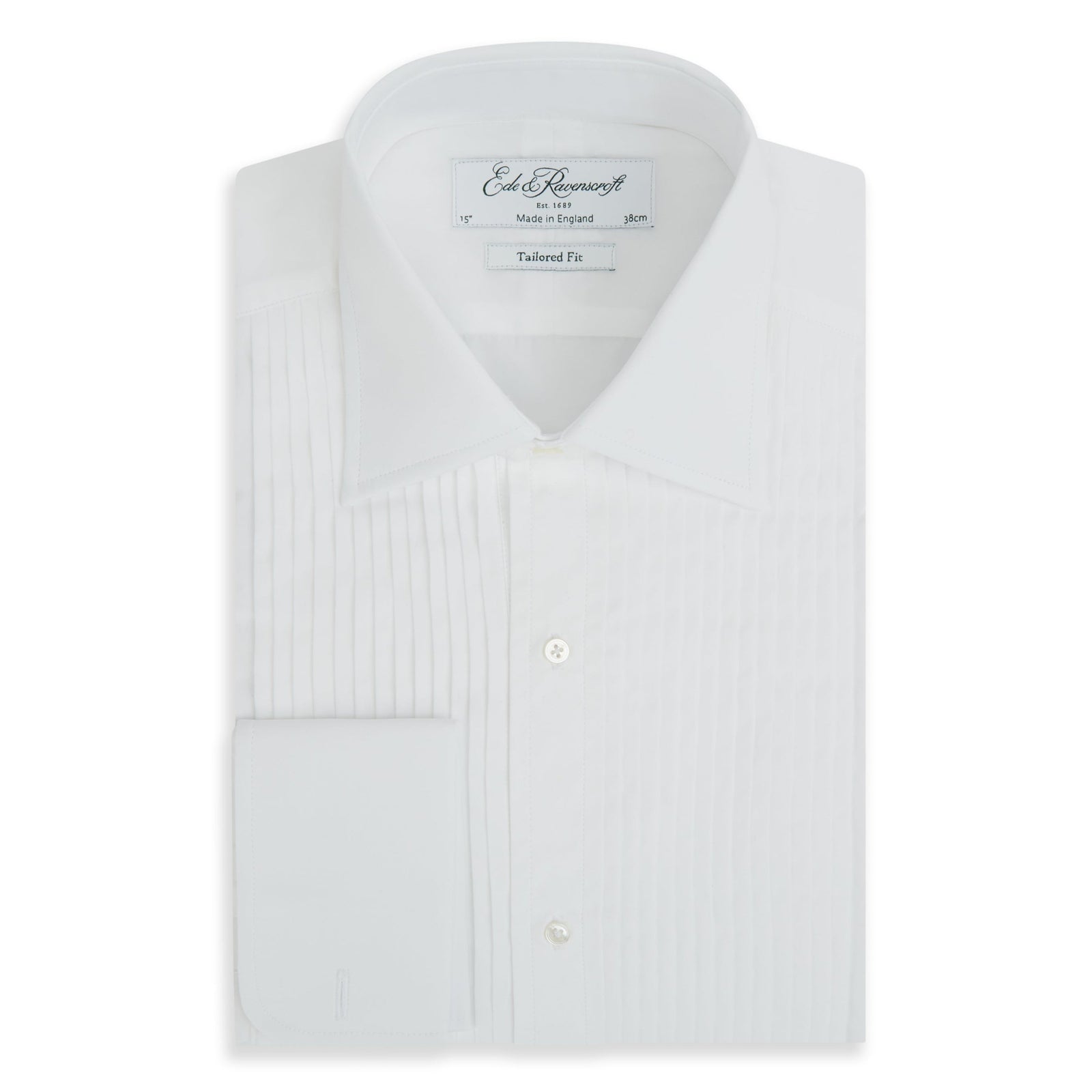 Dewitt White Pleated Dress Shirt