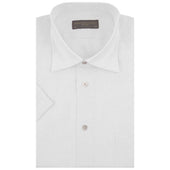 Aubrey White Short Sleeve Linen Shirt