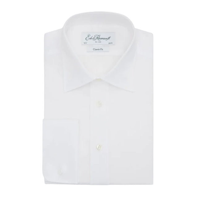 Ainsley White Herringbone Shirt