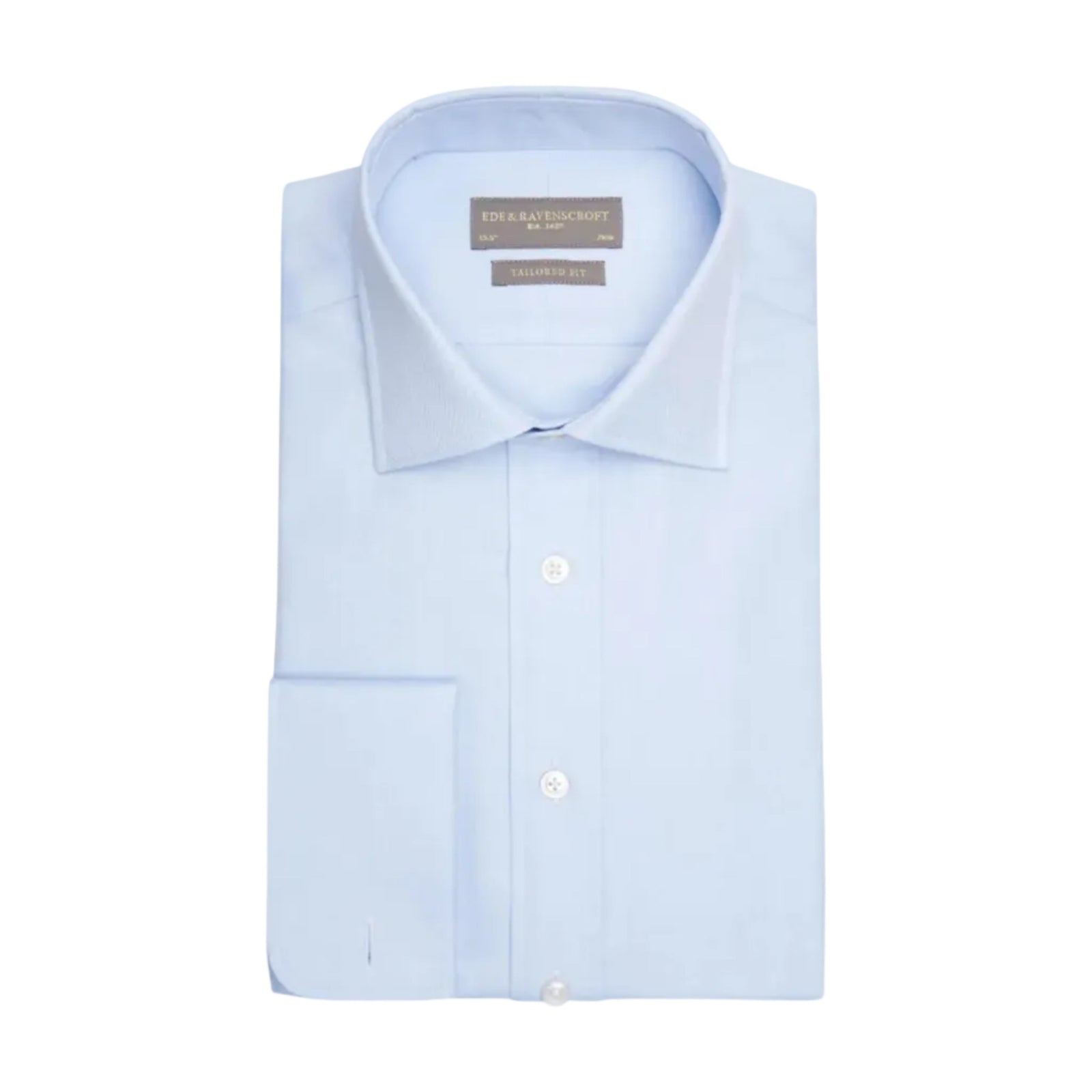 Andrew Pale Blue Herringbone Shirt