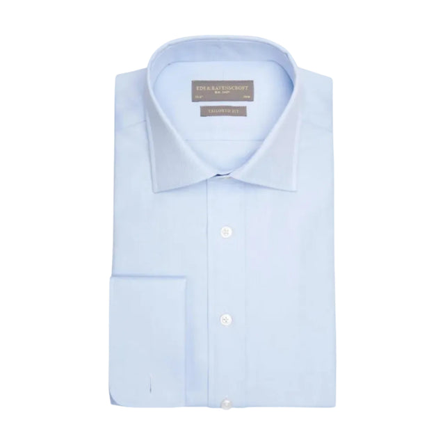 Andrew Pale Blue Herringbone Shirt