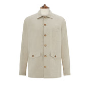 Lynton Beige Linen Overshirt