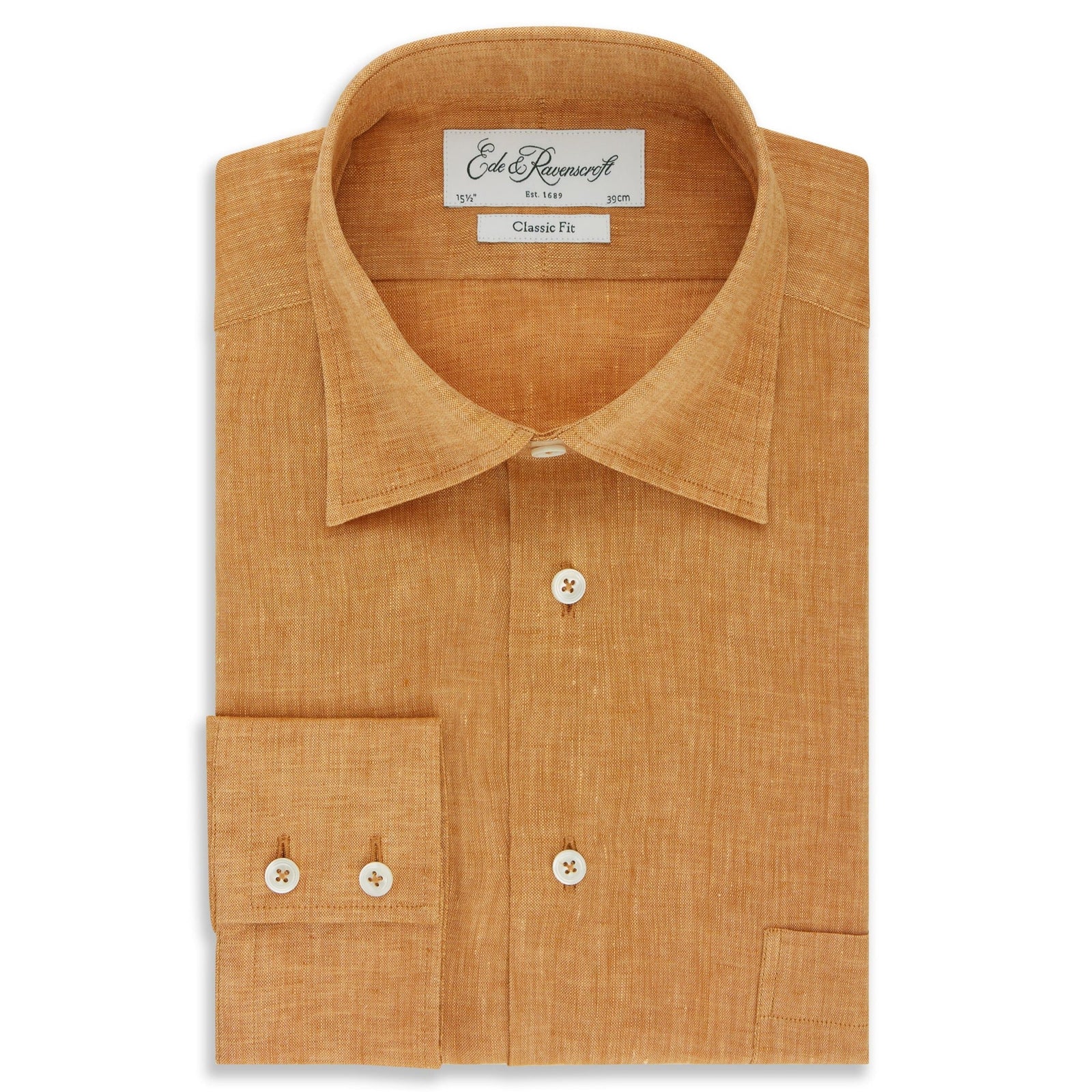 Aragon Orange Linen Shirt