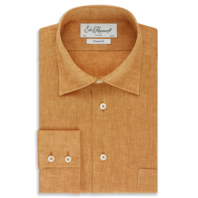 Aragon Orange Linen Shirt