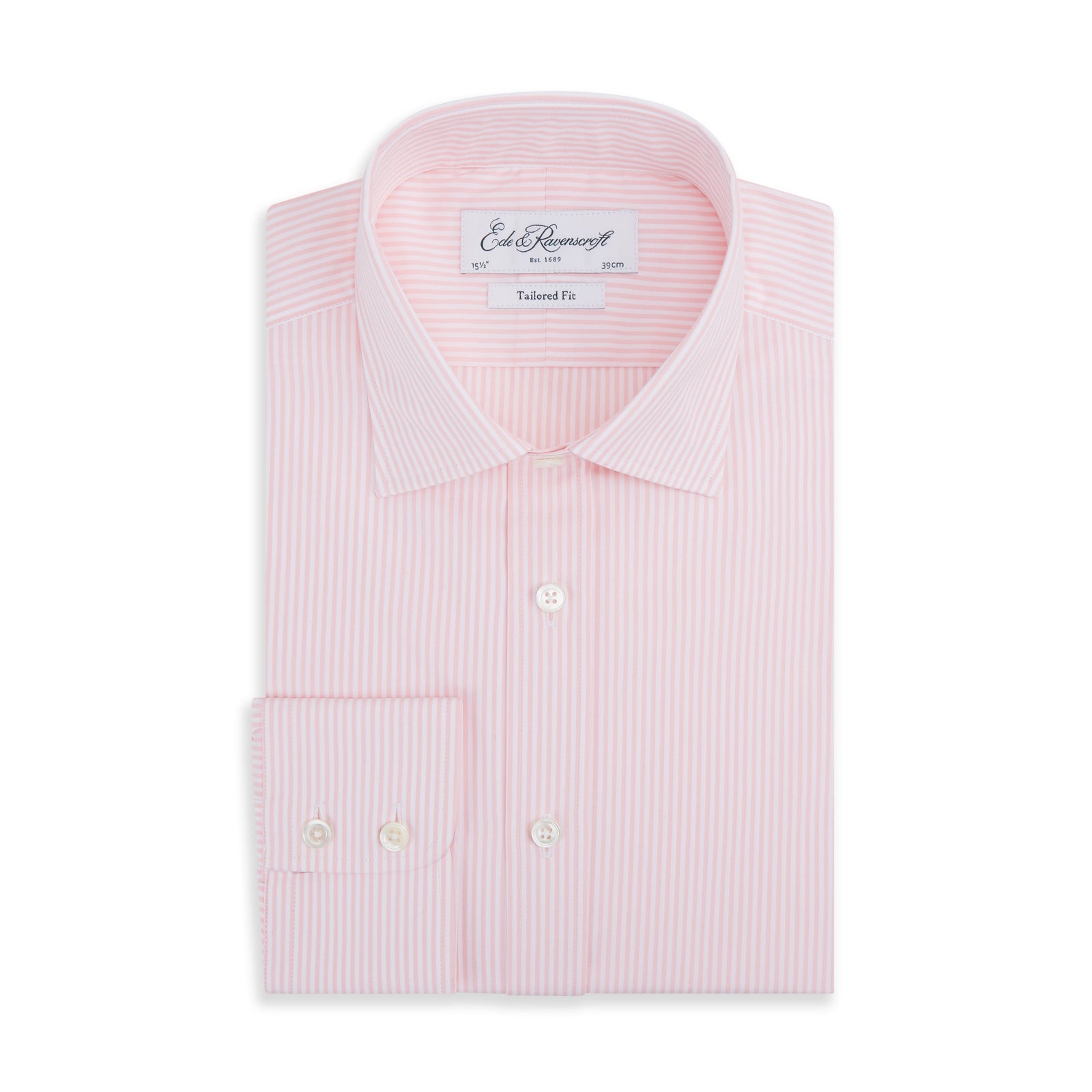 Alex Pink and White Bengal Stripe Shirt