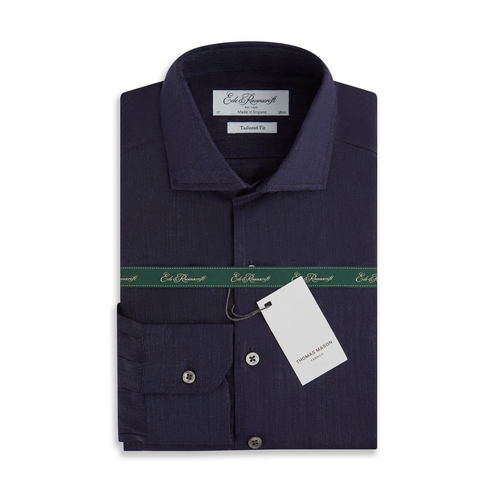 Ampton Navy Linen Shirt