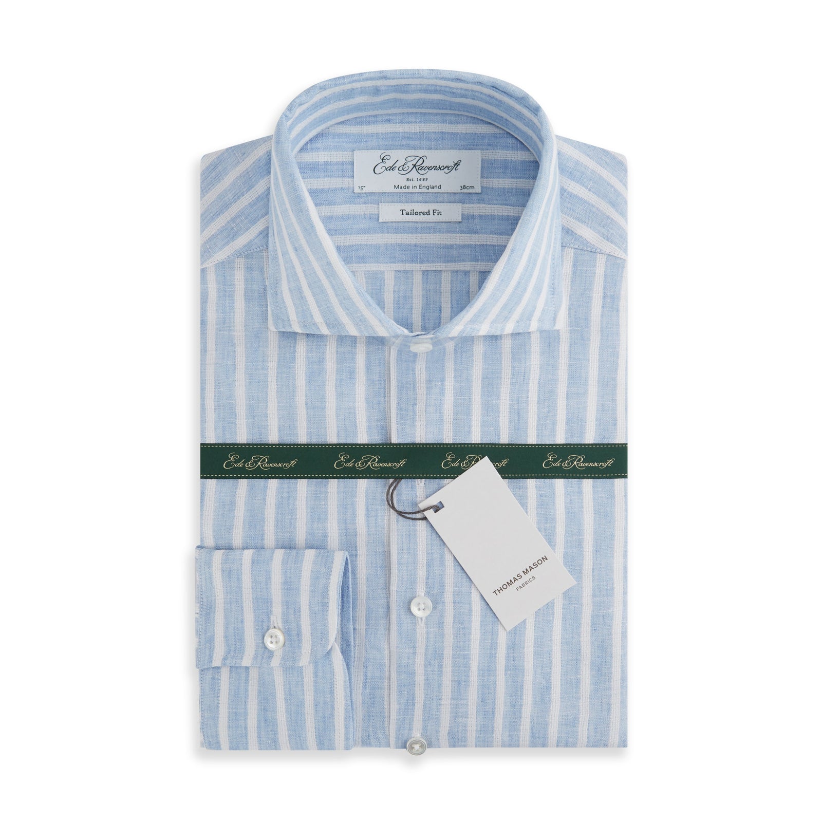 Ampton Blue White Stripe Linen Shirt