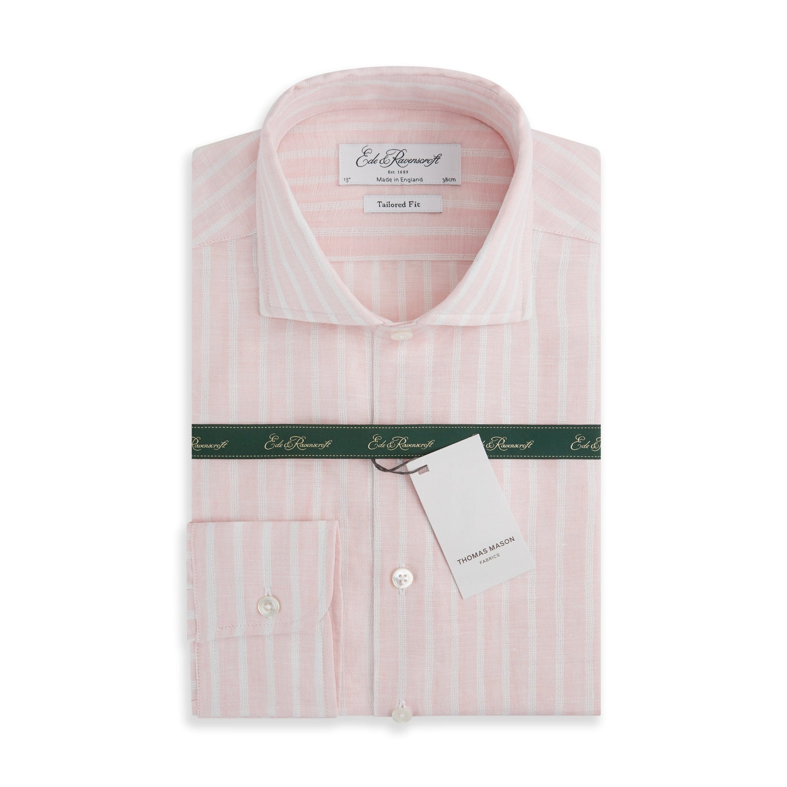 Ampton Pink White Stripe Linen Shirt
