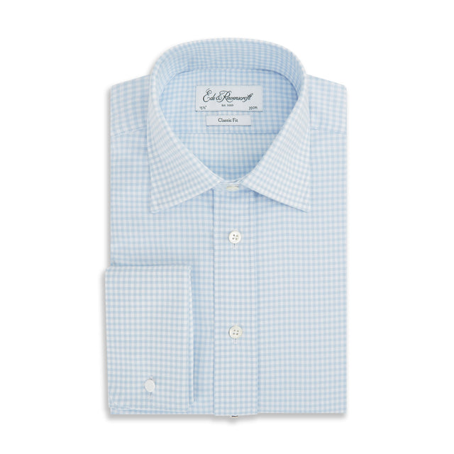 Ainsley Blue White Gingham Check Shirt