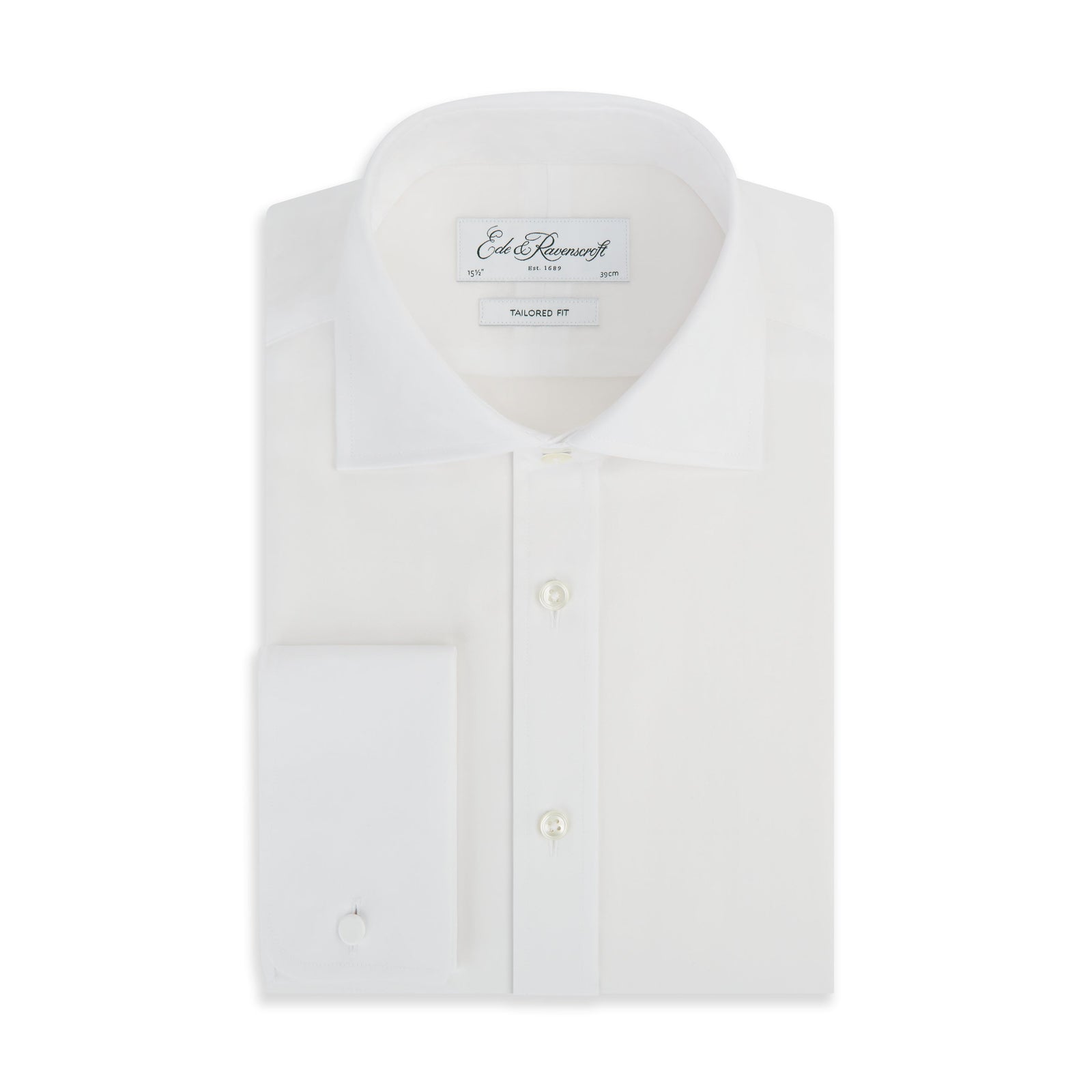 Abbott White Herringbone Shirt