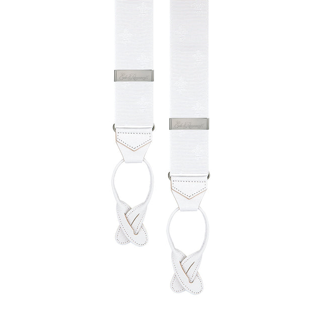 White Fleur De Lys Braces