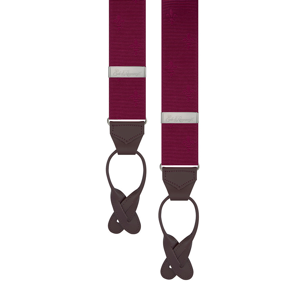 Wine Fleur De Lys Braces