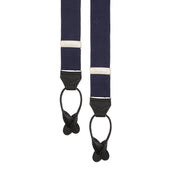 Navy Fleur De Lys Braces