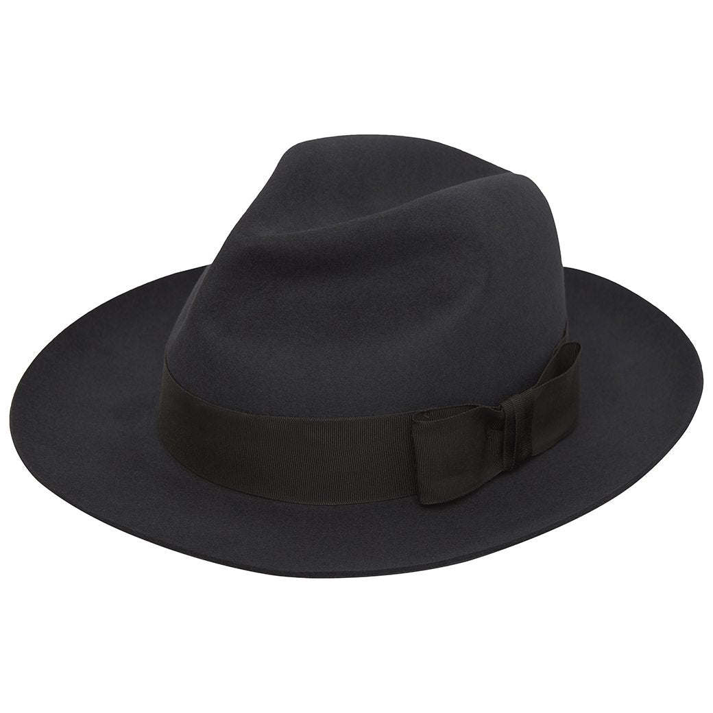Harper Dark Grey Felt Fedora Hat