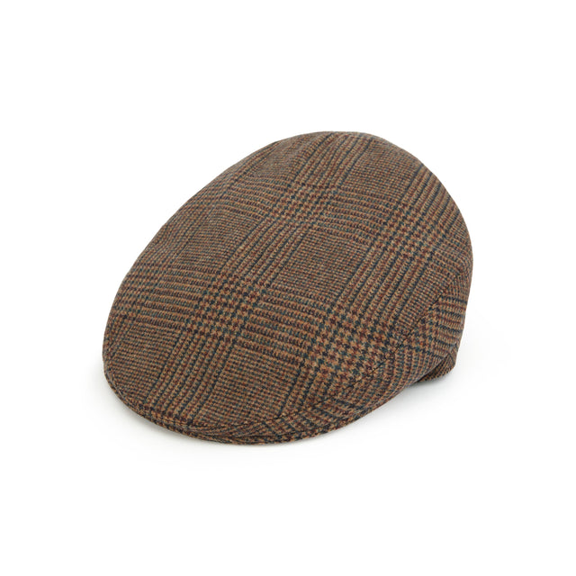 Heydon Brown Glen Plaid Flat Cap