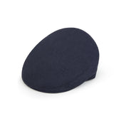 Heydon Navy Twill Wool Flat Cap