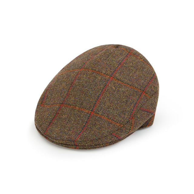 Heydon Window Pane Tweed Flat Cap
