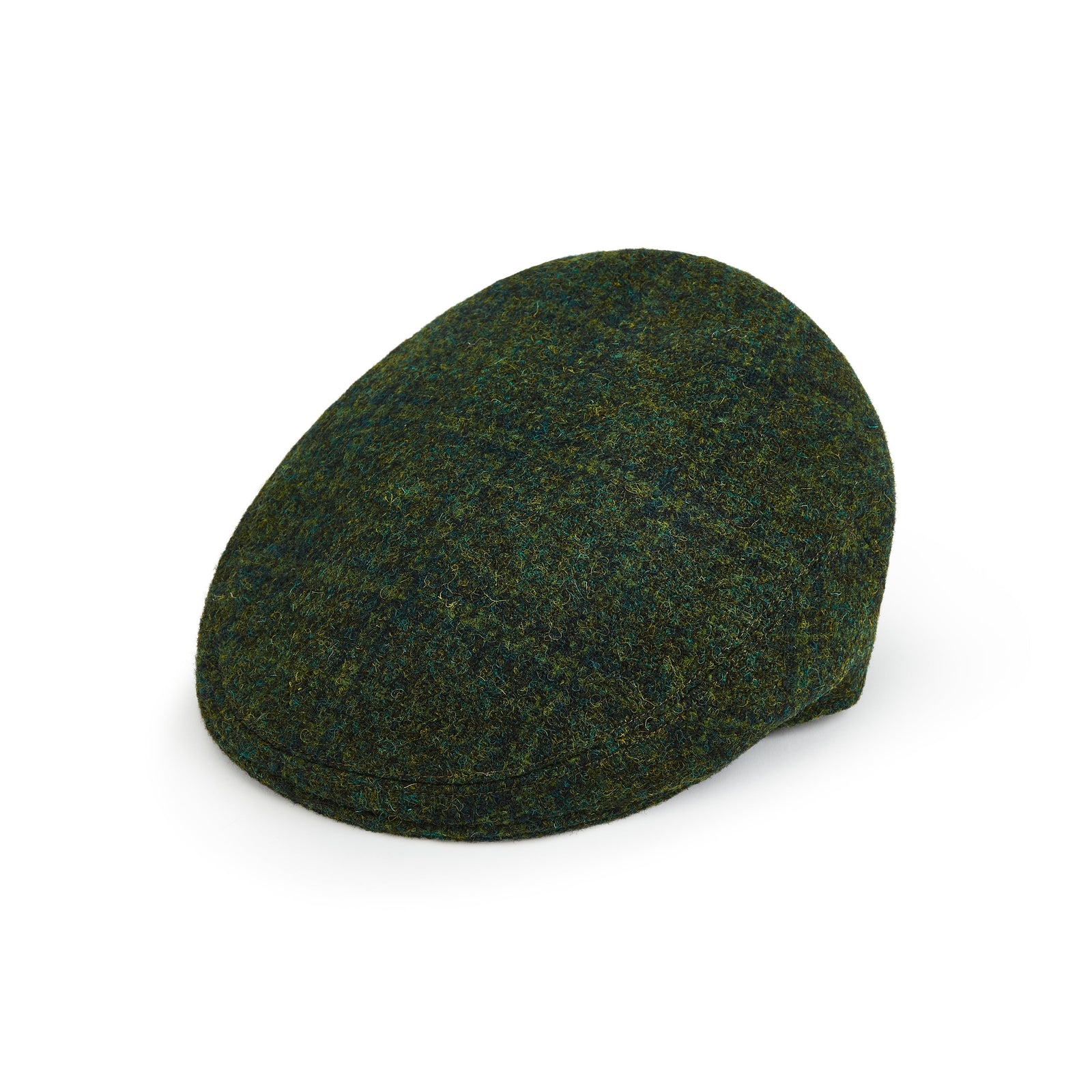 Heydon Green Navy Check Tweed Flat Cap