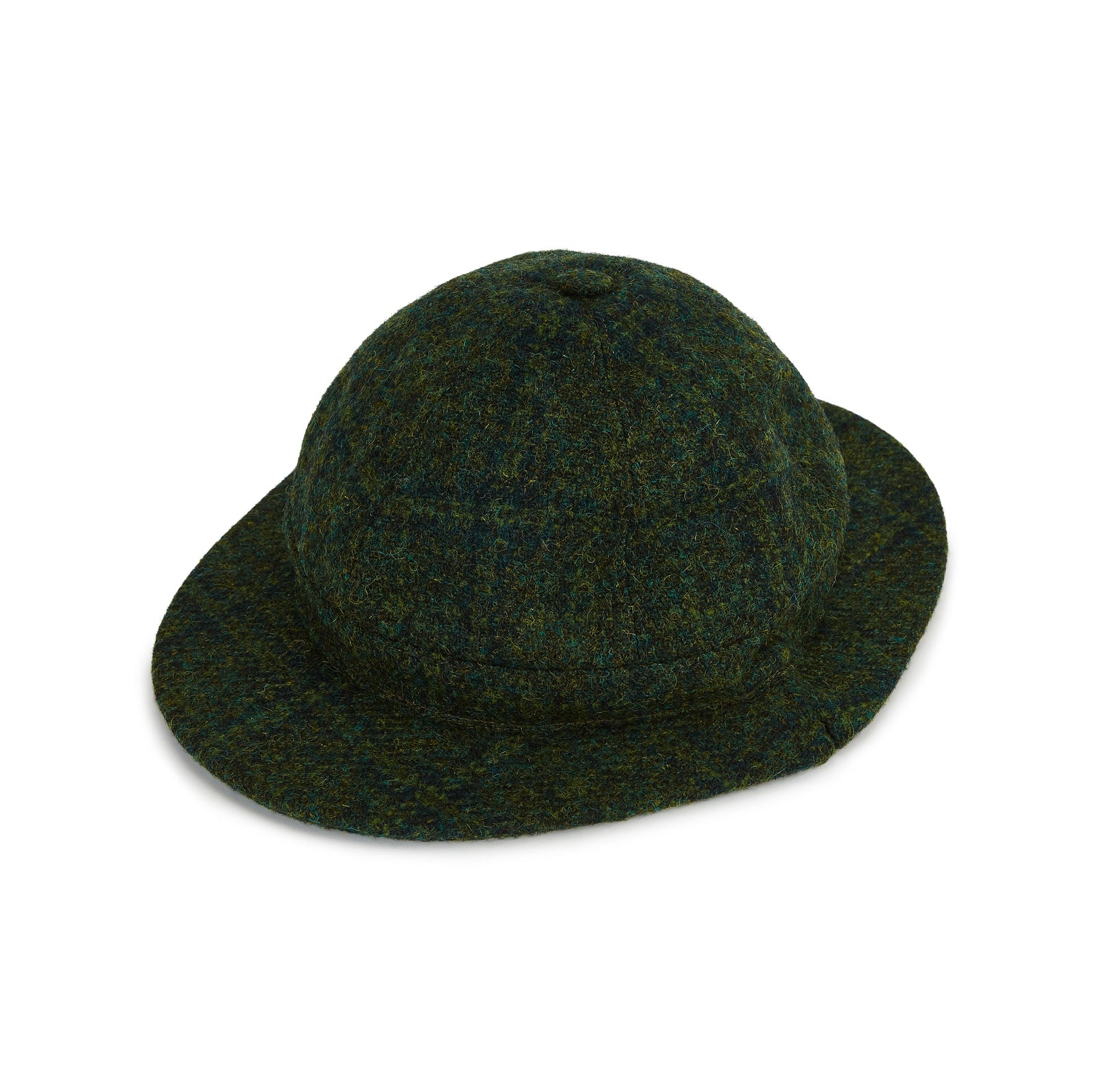 Henry Green Navy Check Harris Tweed Deerstalker Hat