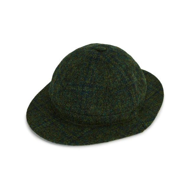 Henry Green Navy Check Harris Tweed Deerstalker Hat