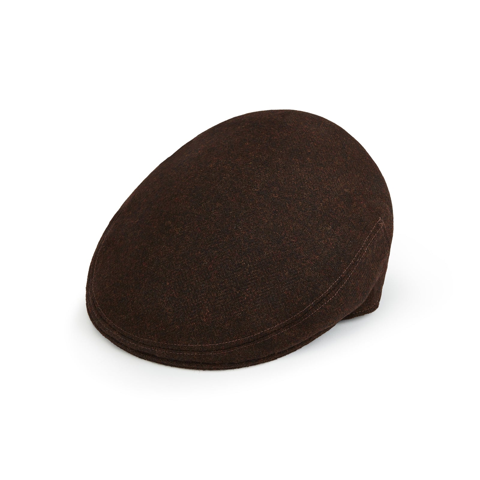 Heydon Brown Herringbone Wool Flat Cap