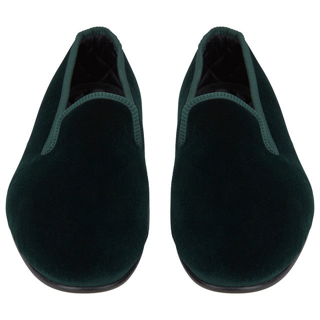 Knightsbridge Green Velvet Slipper