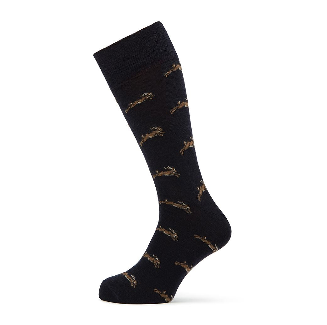 Sutton Navy Hare Wool Sock