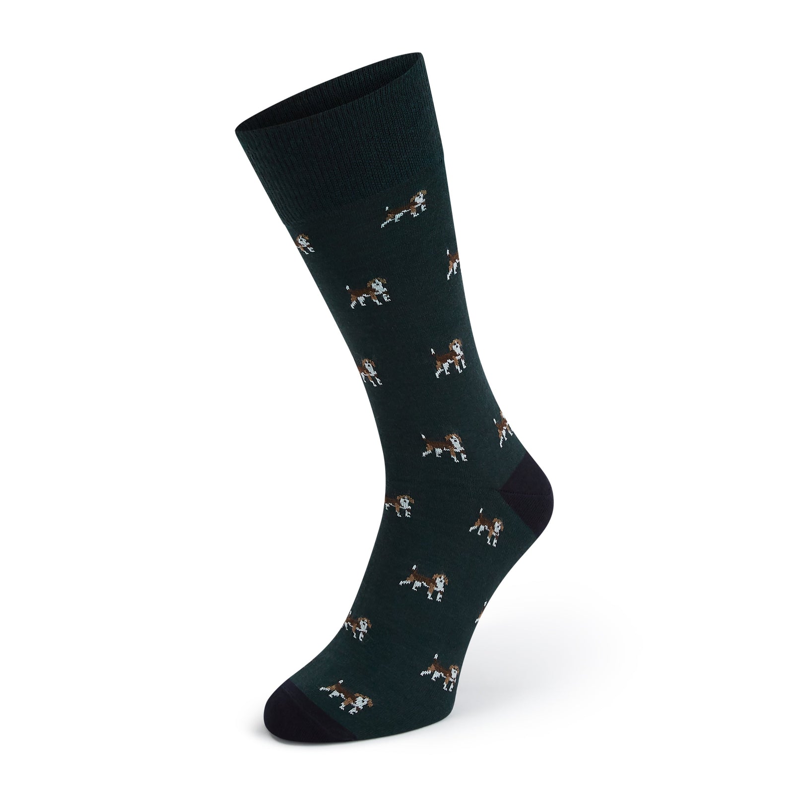 SUTTON GREEN NAVY BEAGLE WOOL SOCK