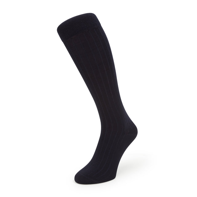 STANTON NAVY OVER THE CALF RIBBED WOOL SOCK