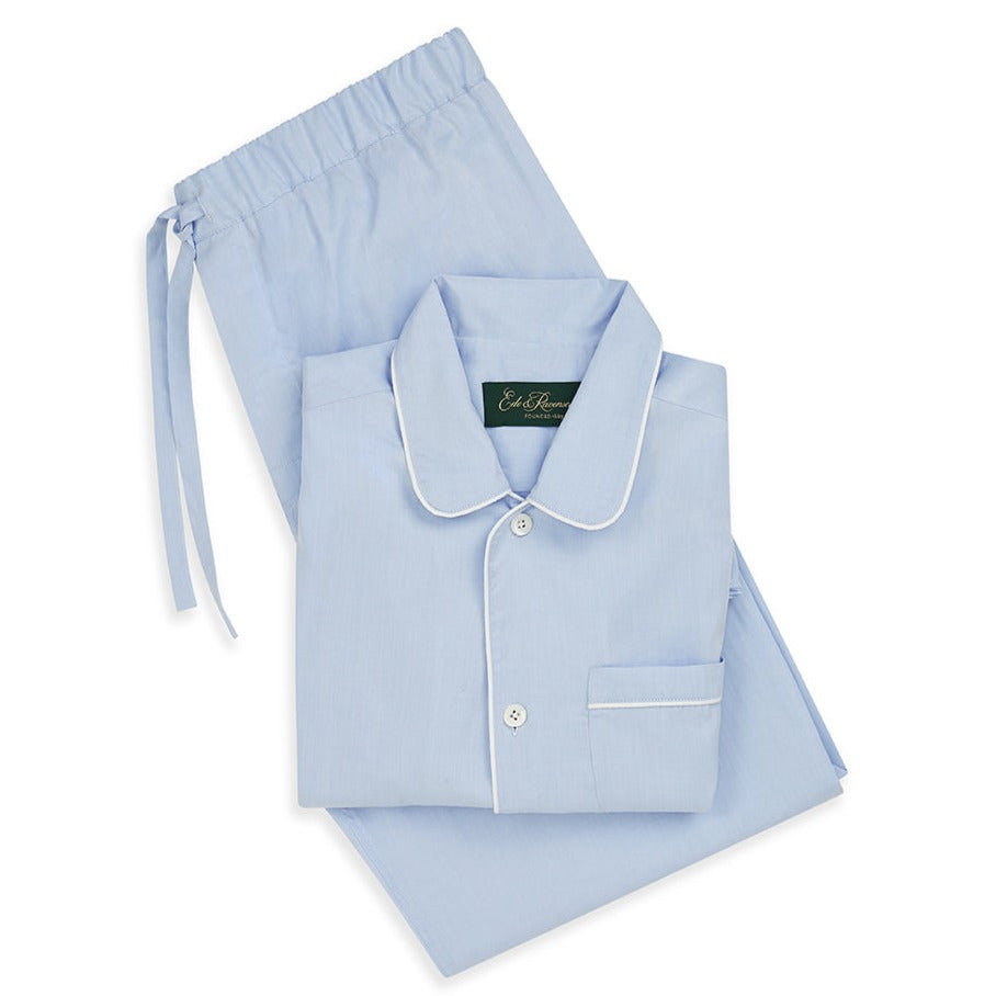 Blue Softest Two-Fold Cotton Pyjama Set