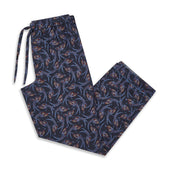 Navy Exclusive Print Silk Cotton Pyjama Set