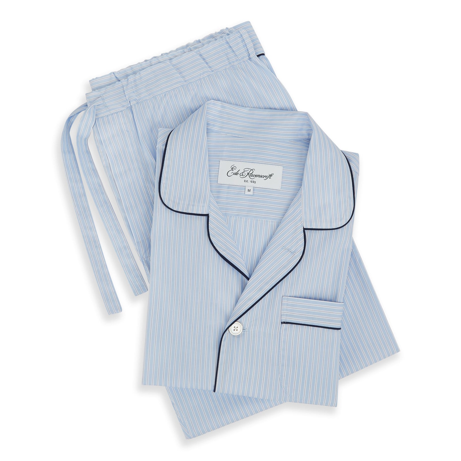 Blue Exclusive Stripe Poplin Pyjama Set