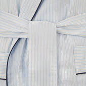 Blue Exclusive Stripe Poplin Dressing Gown