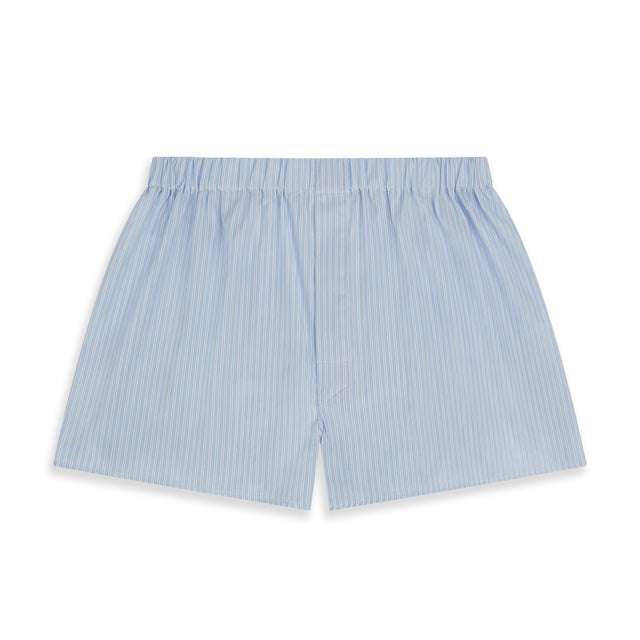Blue Exclusive Stripe Poplin Single Boxer
