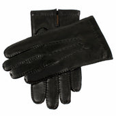 Black Touchscreen Hairsheep Leather Gloves