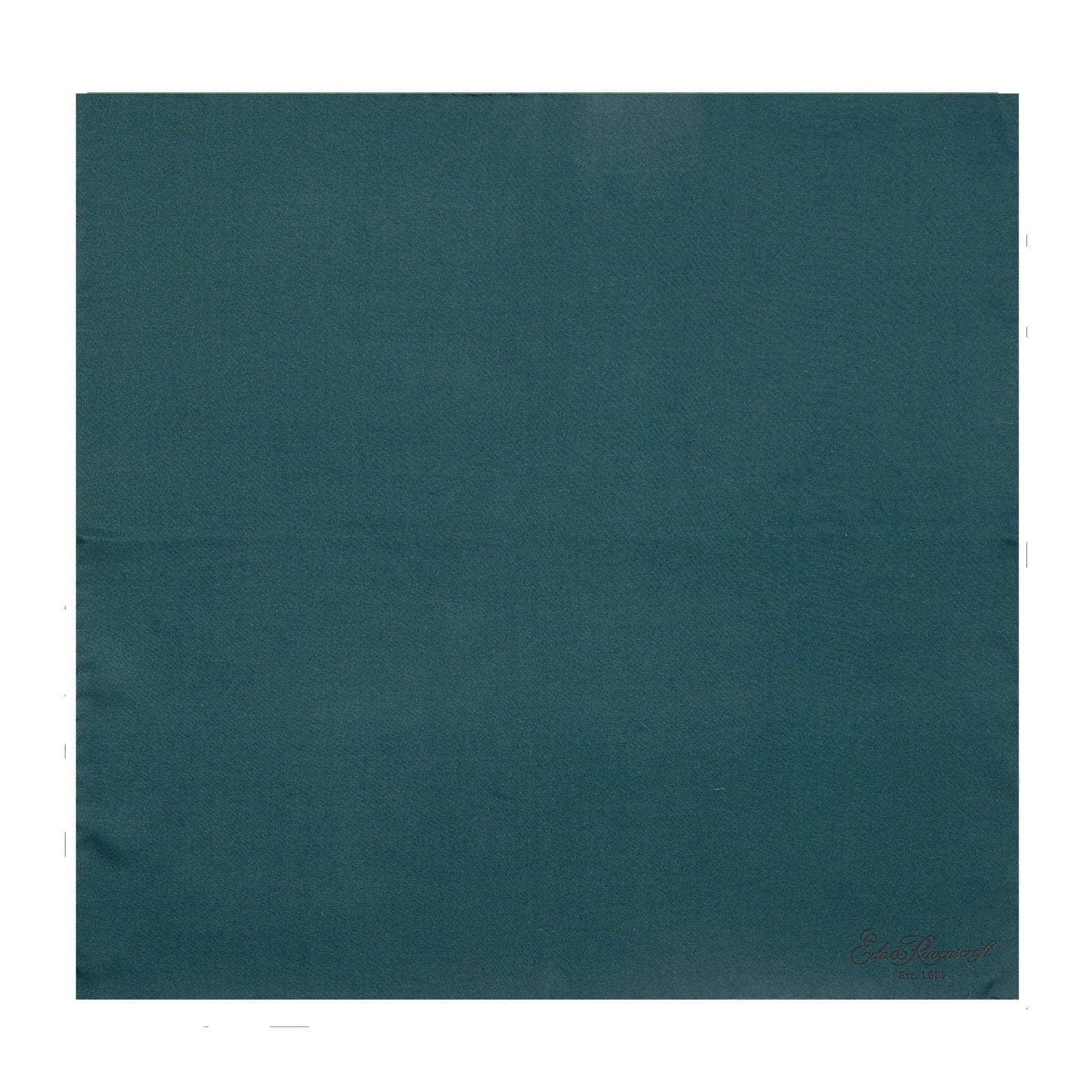 Teal Silk Fine Twill Pocket Square