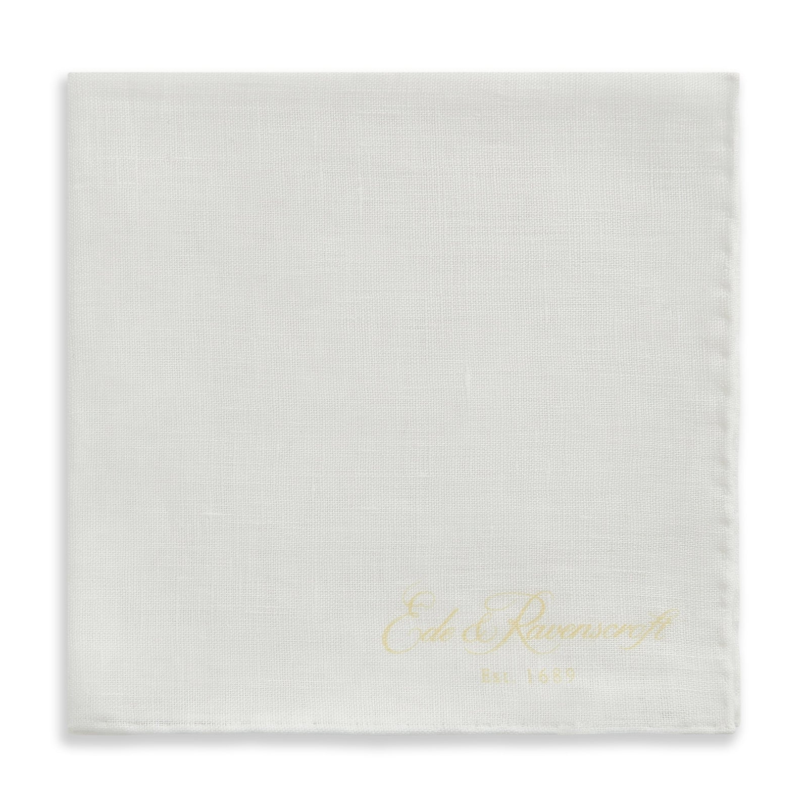 White Linen Pocket Square