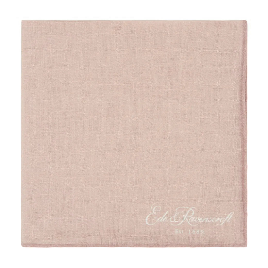Pink Linen Pocket Square