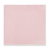 Pink and White Micro Spot Printed Silk Pocket Square