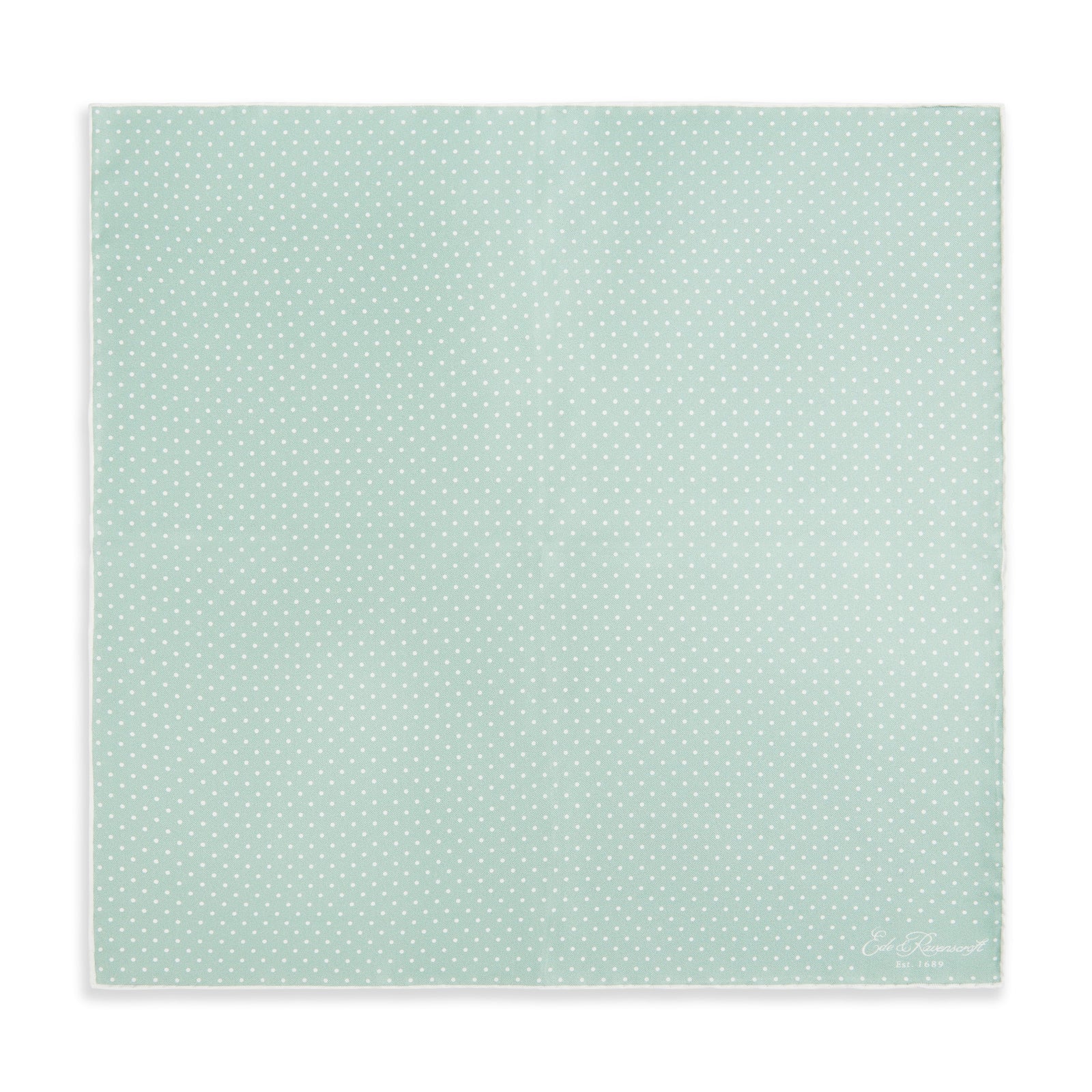 Micro Spot Printed Silk Pocket Square