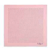 And Navy Spot Printed Silk Pocket Square