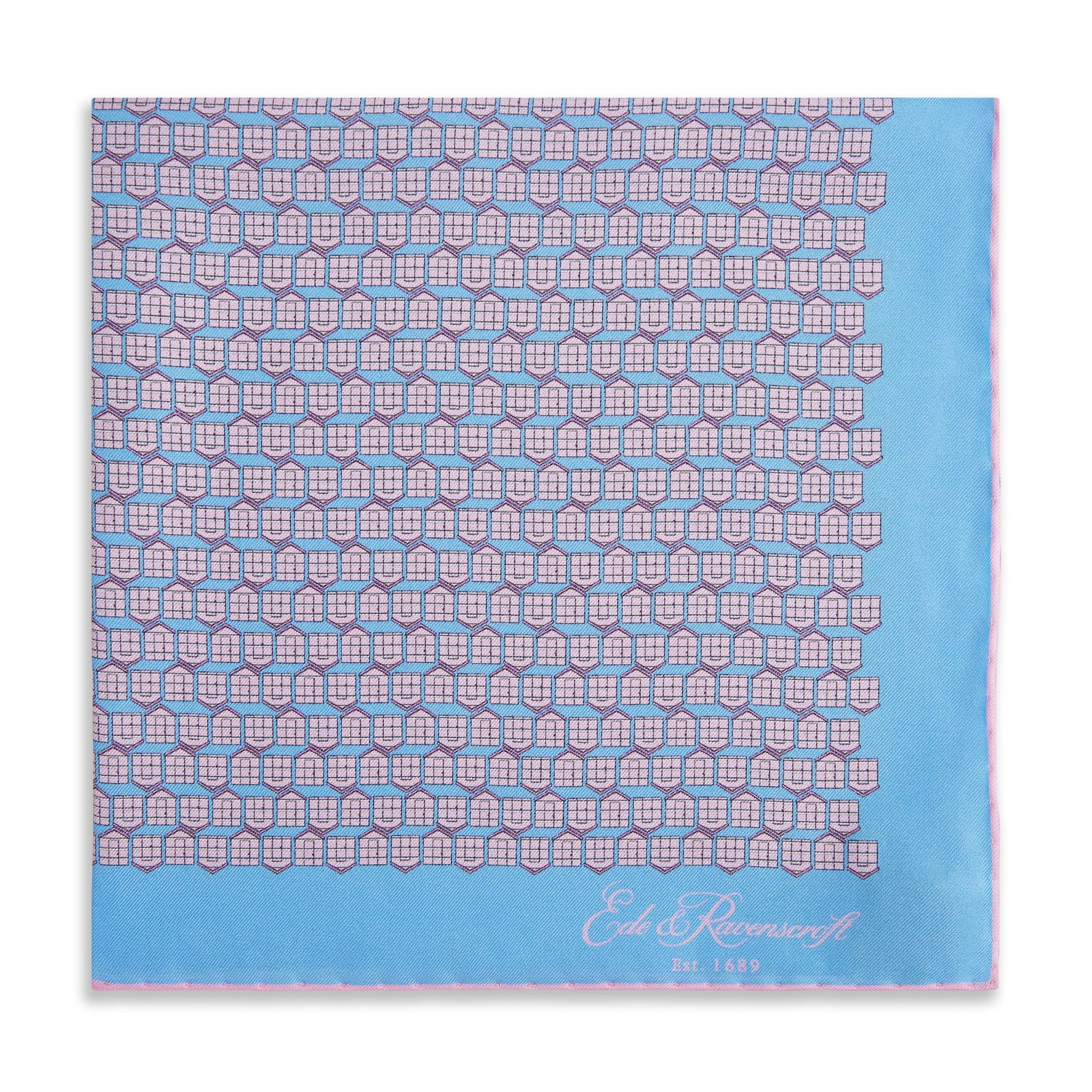 Beach Hut Silk Pocket Square
