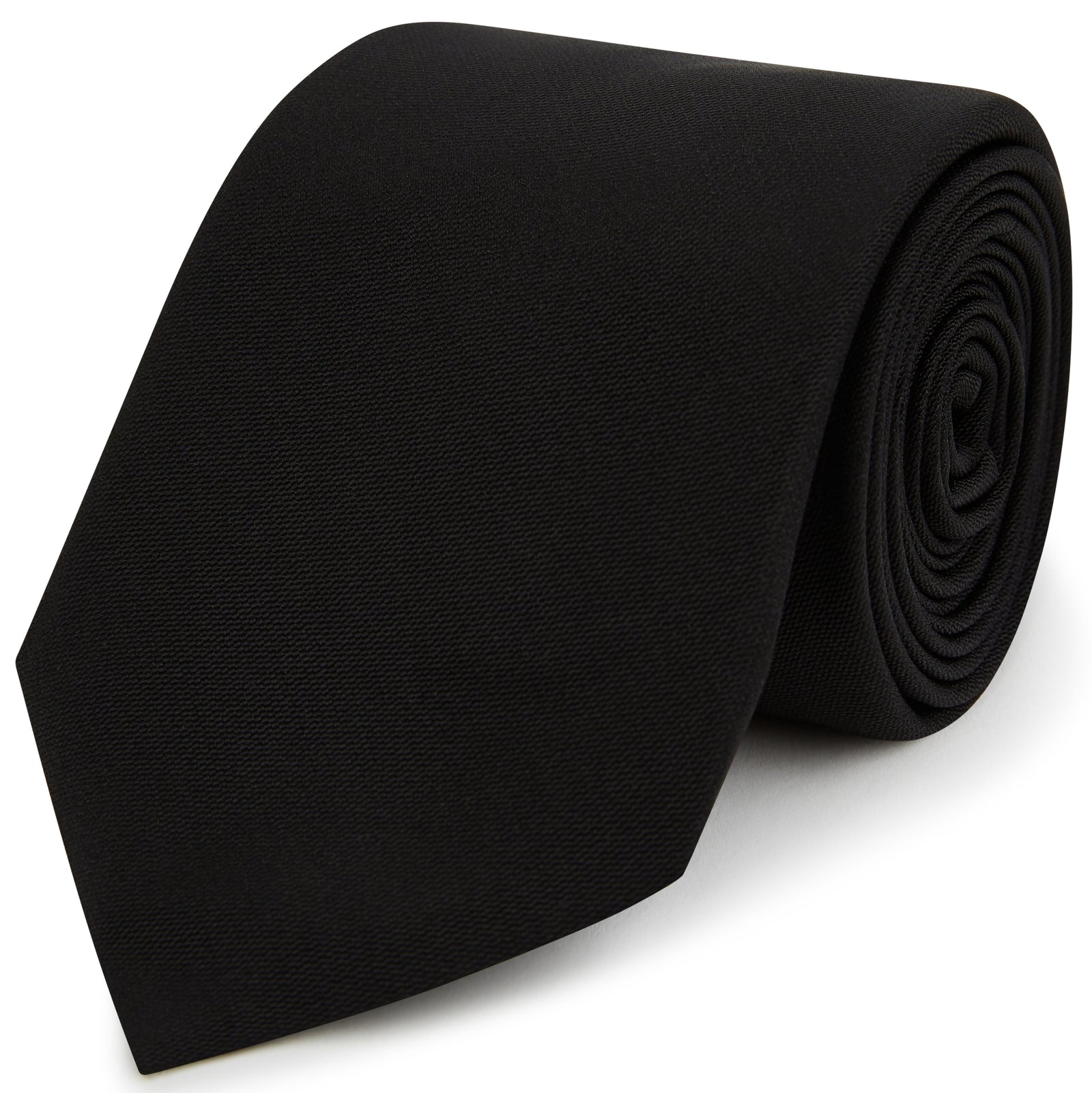7.5 cm Black Barathea Woven Silk Tie